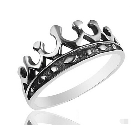 Vintage Silver 925 Crown Little Finger Ring For Womens